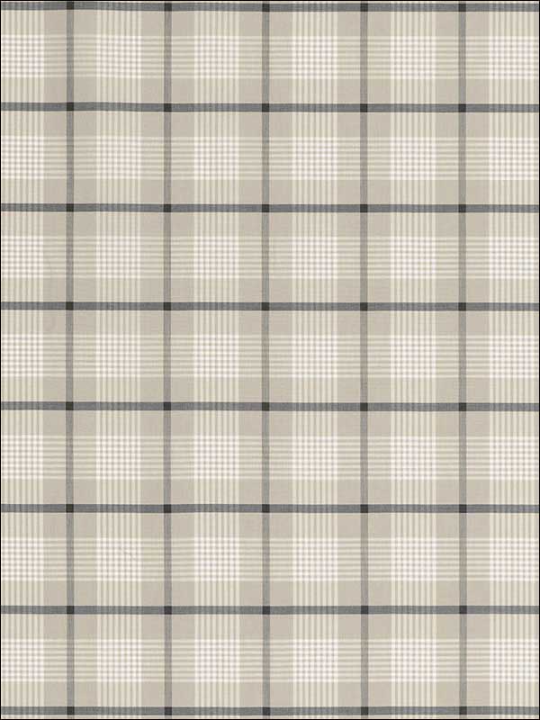St Lucia Plaid Stone Fabric 68022 by Schumacher Fabrics for sale at Wallpapers To Go