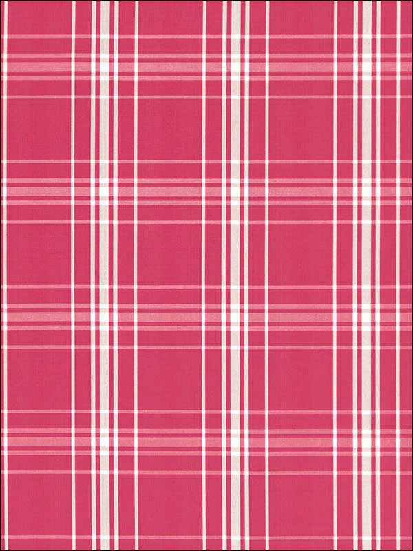 Belize Plaid Azalea Fabric 68092 by Schumacher Fabrics for sale at Wallpapers To Go