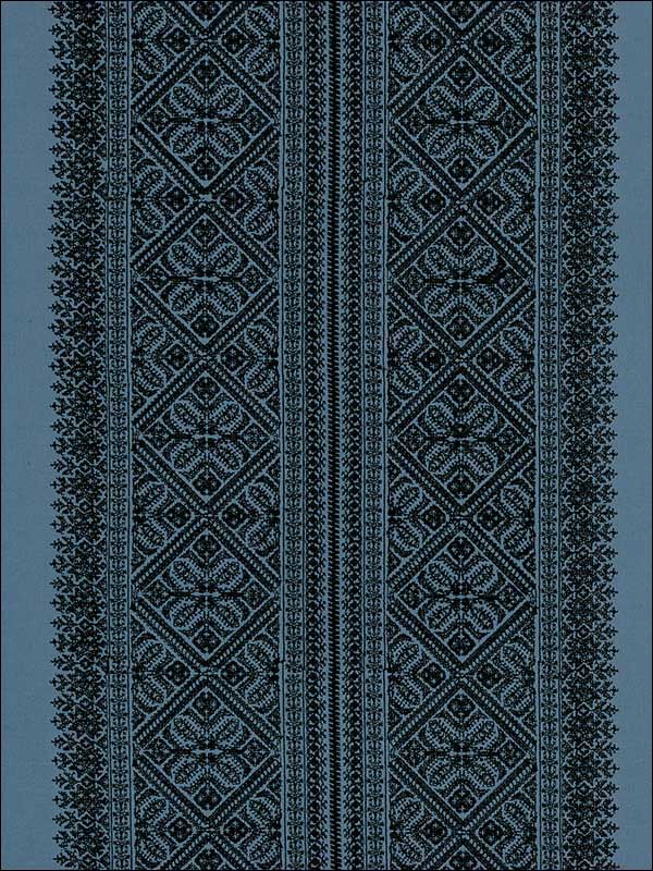 Toledo Midnight Fabric 69731 by Schumacher Fabrics for sale at Wallpapers To Go