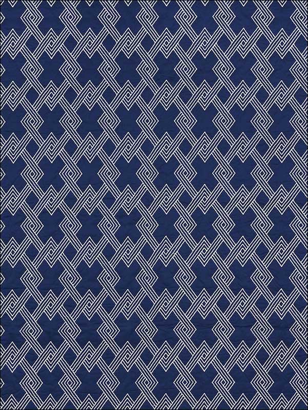 Hix Navy Fabric 70142 by Schumacher Fabrics for sale at Wallpapers To Go