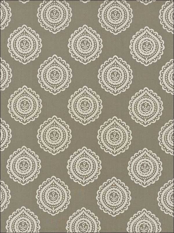 Olana Linen Embroidery Stone Fabric 70202 by Schumacher Fabrics for sale at Wallpapers To Go