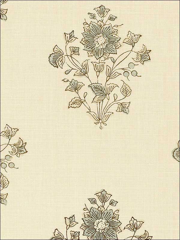 Beatrice Bouquet Mineral Fabric 173761 by Schumacher Fabrics for sale at Wallpapers To Go