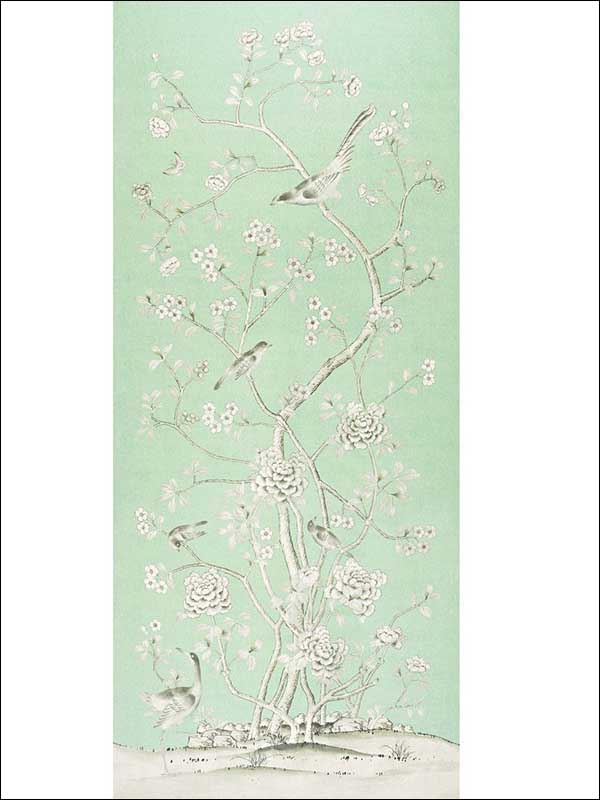Chinois Palais Aquamarine Fabric 175043 by Schumacher Fabrics for sale at Wallpapers To Go