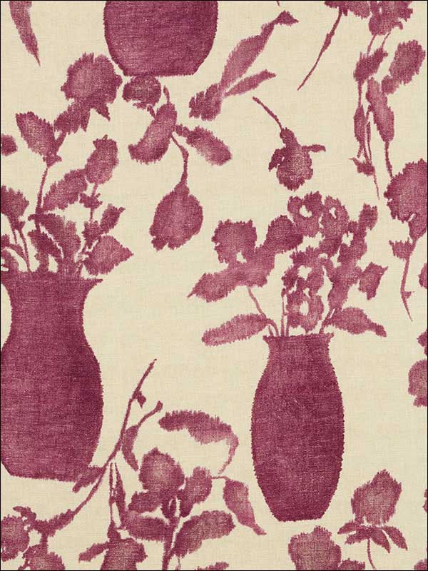 Hugo Floral Fuchsia Fabric 176240 by Schumacher Fabrics for sale at Wallpapers To Go