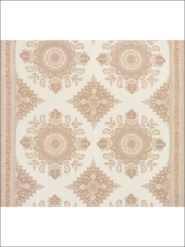 Montecito Medallion Neutral Fabric 176480 by Schumacher Fabrics for sale at Wallpapers To Go