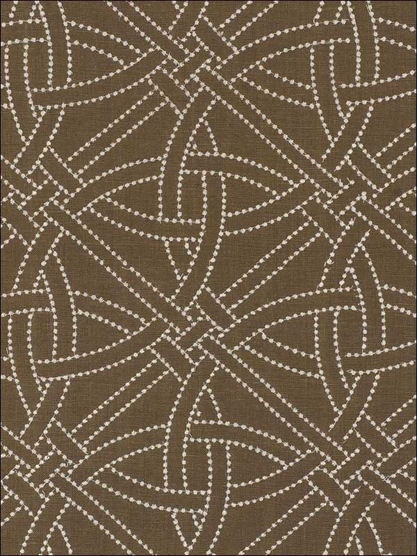 Durance Embroidery Truffle Fabric 55691 by Schumacher Fabrics for sale at Wallpapers To Go