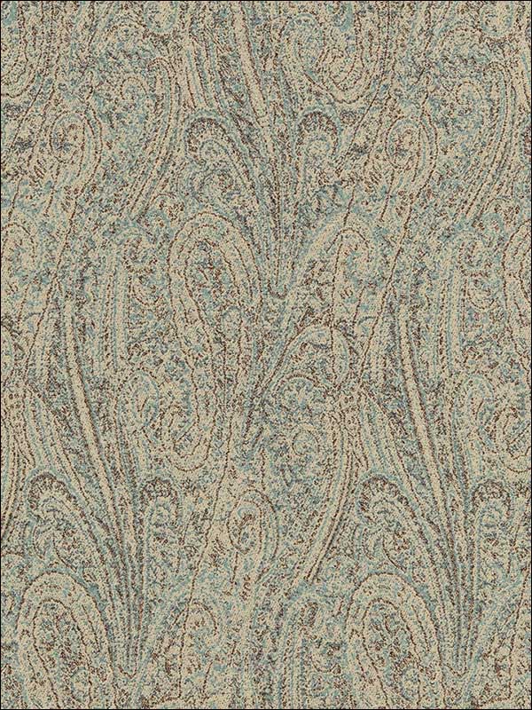 Cameron Wool Paisley Bluestone Fabric 66701 by Schumacher Fabrics for sale at Wallpapers To Go