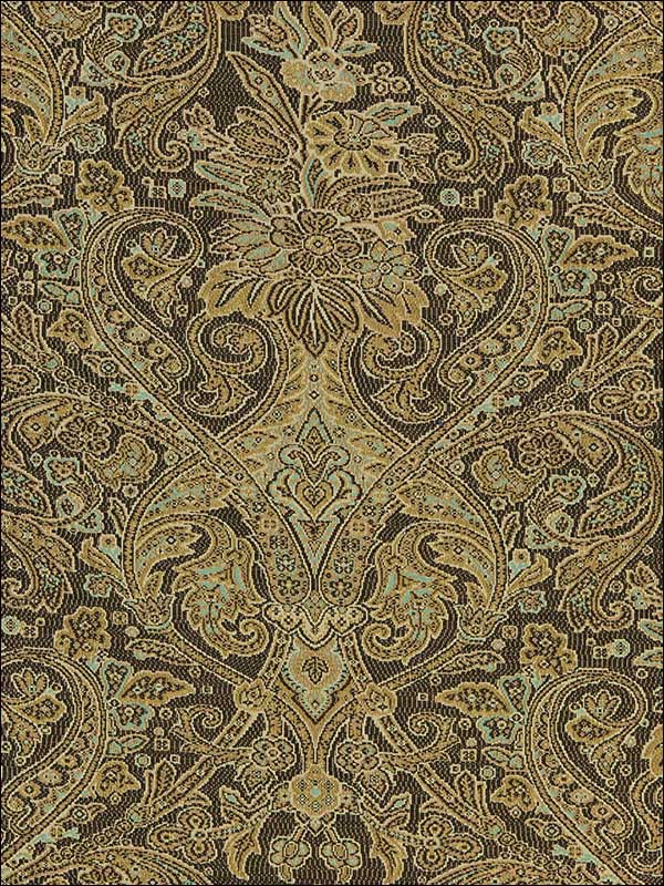 Sinclair Wool Paisley Java Fabric 66710 by Schumacher Fabrics for sale at Wallpapers To Go