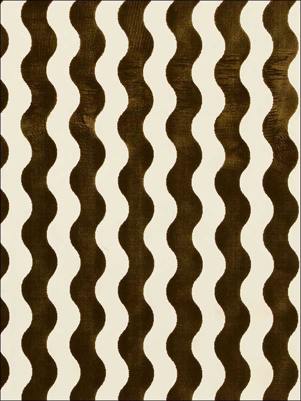 The Wave Chocolate Fabric 69421 by Schumacher Fabrics for sale at Wallpapers To Go