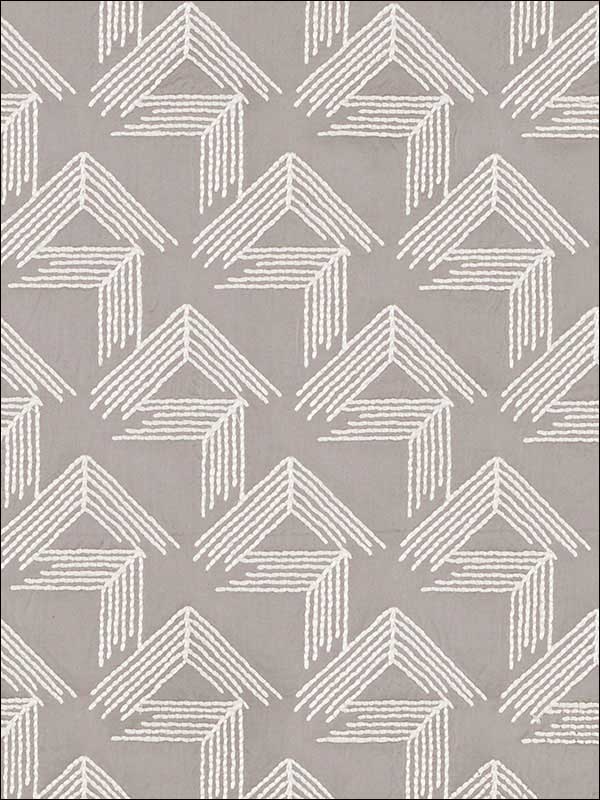 V Step Pale Grey Fabric 69434 by Schumacher Fabrics for sale at Wallpapers To Go
