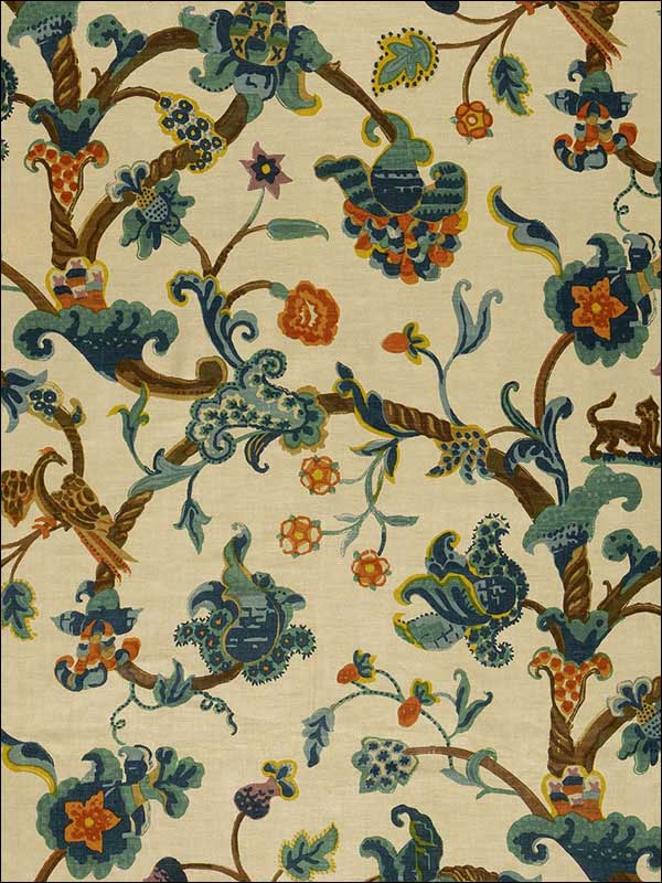 Eastbury Manor Print Tapestry Fabric 174530 by Schumacher Fabrics for sale at Wallpapers To Go