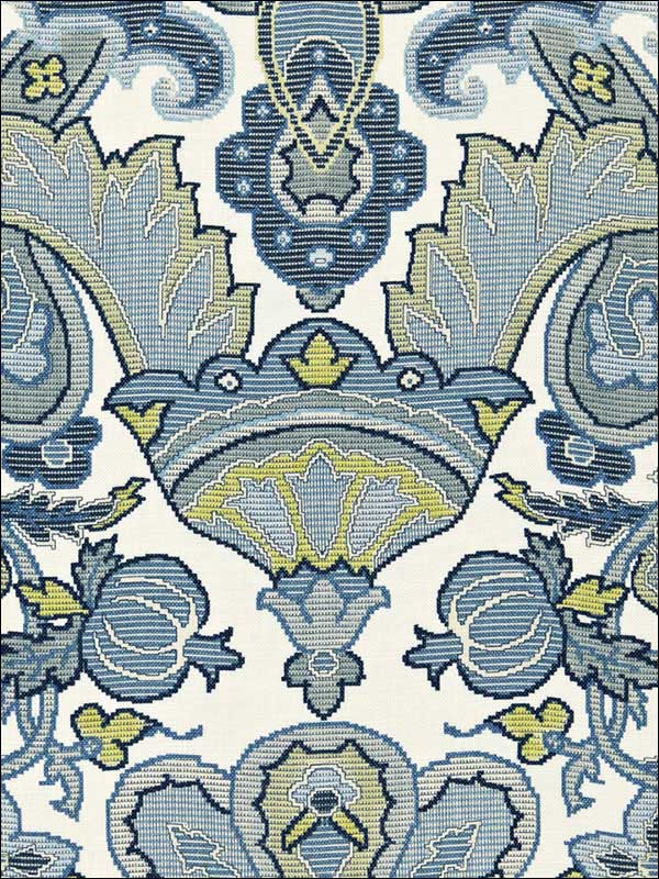 Mataura Linen Print Aegean Fabric 175080 by Schumacher Fabrics for sale at Wallpapers To Go