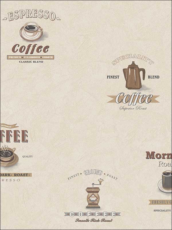 Coffee Words Coffee Pots Wallpaper G12241 by Galerie Wallpaper for sale at Wallpapers To Go