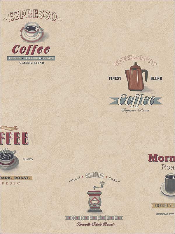 Coffee Words Coffee Pots Wallpaper G12242 by Galerie Wallpaper for sale at Wallpapers To Go