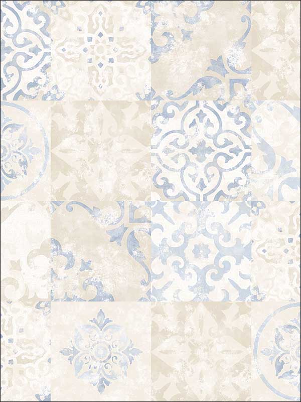 Medallion Tiles Wallpaper G12289 by Galerie Wallpaper for sale at Wallpapers To Go