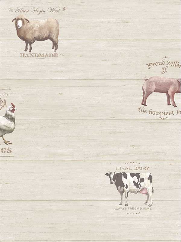 Farm Animals Wallpaper G12300 by Galerie Wallpaper for sale at Wallpapers To Go