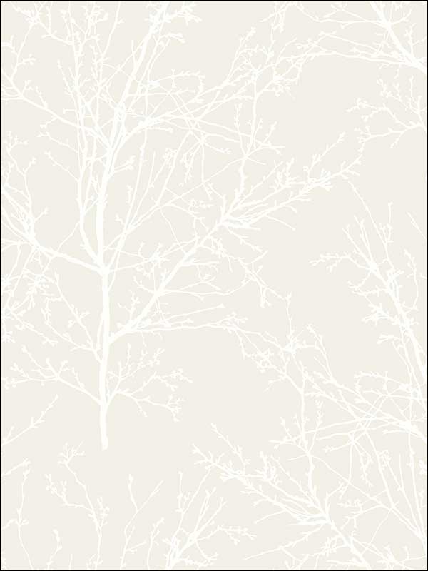 Metallic Trees Branches Linen Look Textured Wallpaper OY34000 by Paper and Ink Wallpaper for sale at Wallpapers To Go