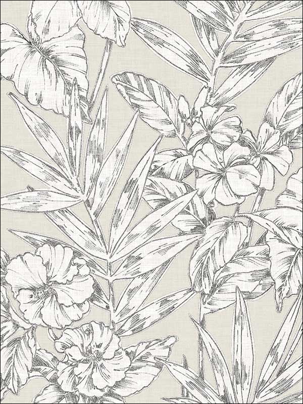 Fiji Beige Floral Wallpaper 274424104 by A Street Prints Wallpaper for sale at Wallpapers To Go