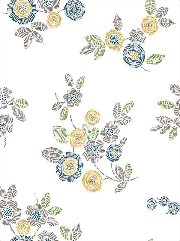 Malaga Grey Floral Wallpaper 274424126 by A Street Prints Wallpaper for sale at Wallpapers To Go