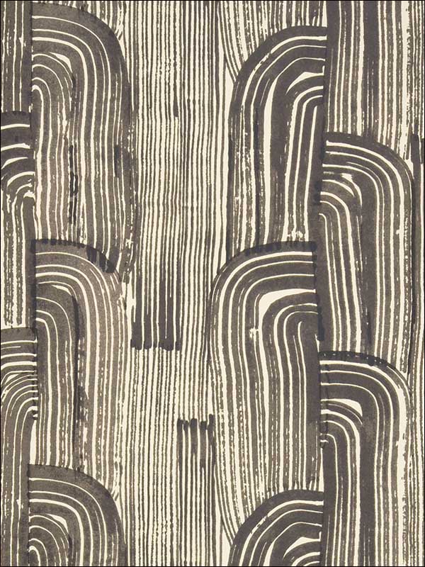 Crescent Paper Ebony Cream Wallpaper GWP3304816 by Grundworks Wallpaper for sale at Wallpapers To Go