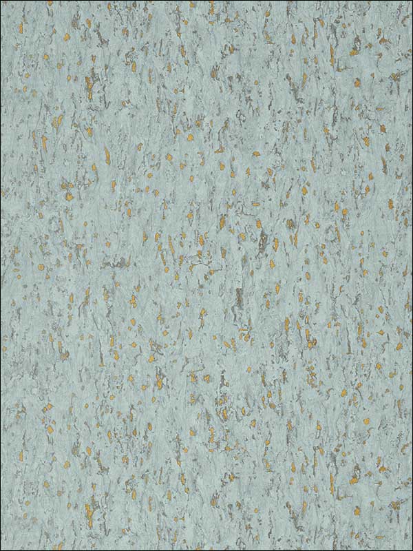 Montado Cork Aqua on Metallic Gold Wallpaper T75107 by Thibaut Wallpaper for sale at Wallpapers To Go