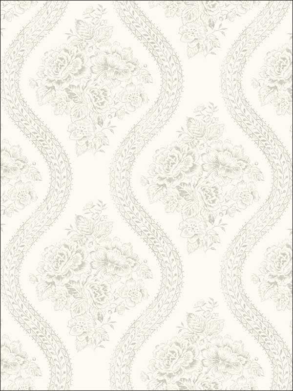 Coverlet Floral Wallpaper MH1595 by York Wallpaper for sale at Wallpapers To Go