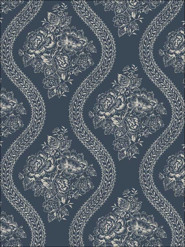 Coverlet Floral Wallpaper MH1603 by York Wallpaper for sale at Wallpapers To Go