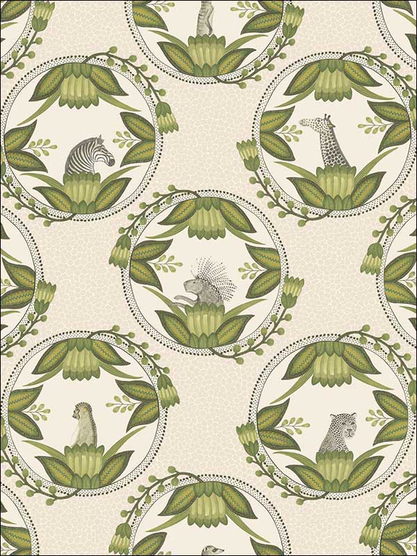 Ardmore Cameos Stone And Green Wallpaper 1099041 by Cole and Son Wallpaper for sale at Wallpapers To Go