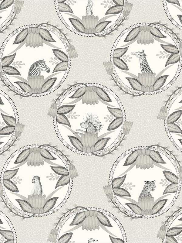 Ardmore Cameos Grey Wallpaper 1099044 by Cole and Son Wallpaper for sale at Wallpapers To Go