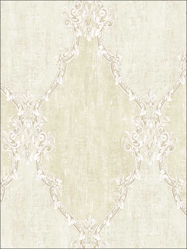 Antique Framework Antique Gold Wallpaper HK91001 by Wallquest Wallpaper for sale at Wallpapers To Go