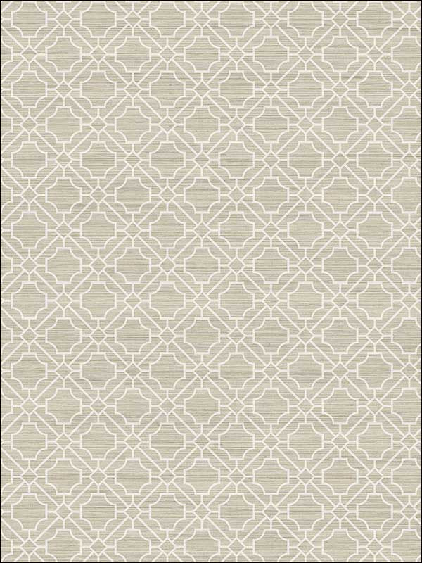 Bamboo Lattice Sandalwood Wallpaper HK91204 by Wallquest Wallpaper for sale at Wallpapers To Go