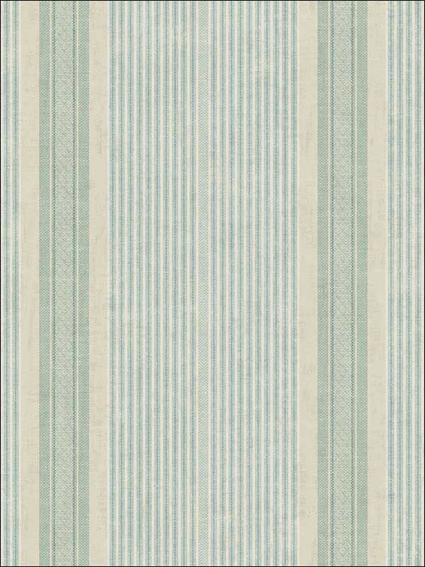 Victorian Stripe Blue Green Wallpaper VF30104 by Wallquest Wallpaper