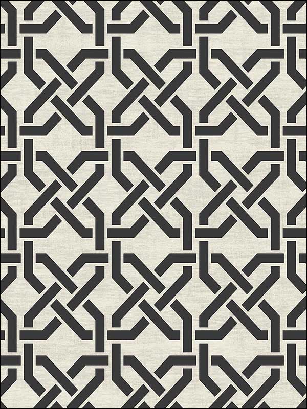 Nouveau Trellis Black and White Wallpaper AR31500 by Wallquest Wallpaper for sale at Wallpapers To Go