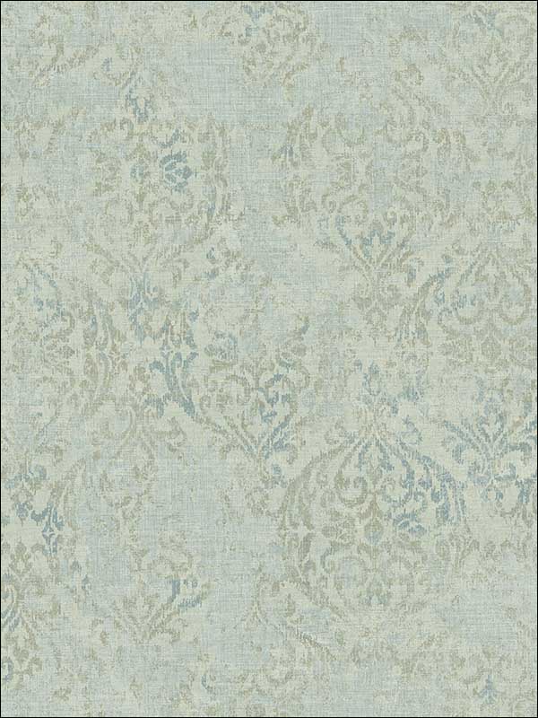 Distressed Damask Shadow Wallpaper AR32002 by Wallquest Wallpaper for sale at Wallpapers To Go