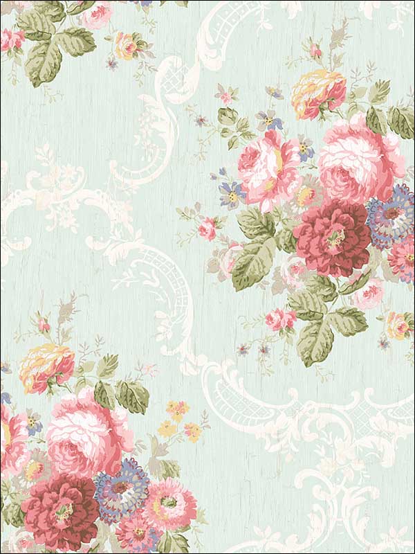 Garden Cameo Springtime Wallpaper FS50004 by Wallquest Wallpaper for sale at Wallpapers To Go