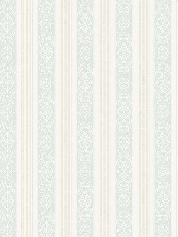 Spring Stripe Dusty Blue Wallpaper FS50102 by Wallquest Wallpaper for sale at Wallpapers To Go