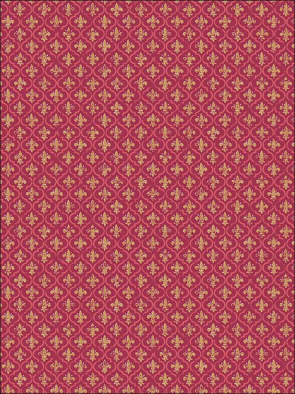 Petite Fleur de lis Burgundy Wallpaper FS50501 by Wallquest Wallpaper for sale at Wallpapers To Go