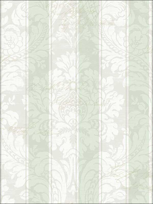 Striped Damask Grasslands Wallpaper FS50902 by Wallquest Wallpaper for sale at Wallpapers To Go