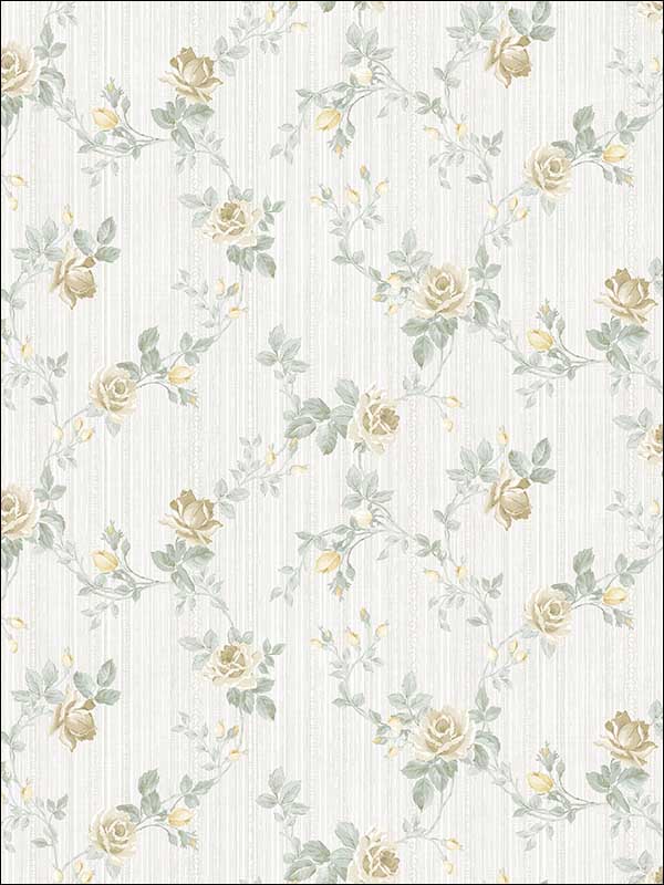 Spring Trail Golden Grey Wallpaper FS51103 by Wallquest Wallpaper for sale at Wallpapers To Go