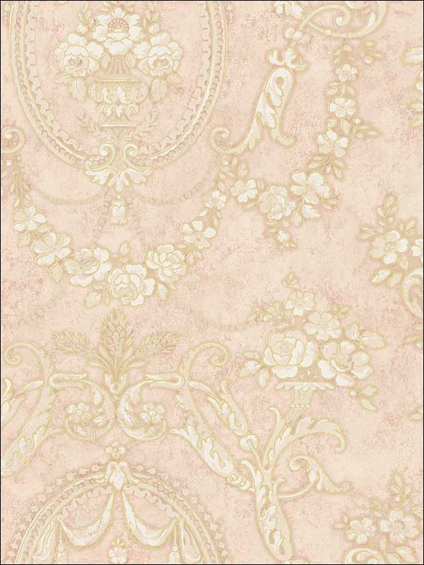 Frills Cameo Blush Wallpaper MV80601 by Wallquest Wallpaper for sale at Wallpapers To Go