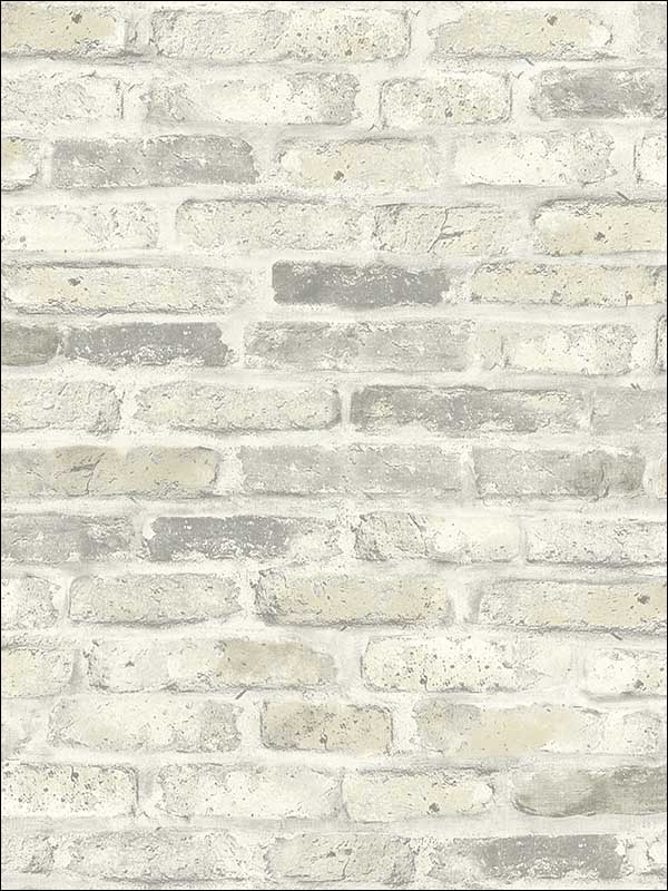 Vintage Brick Soft Neutral Wallpaper MV81408 by Wallquest Wallpaper for sale at Wallpapers To Go