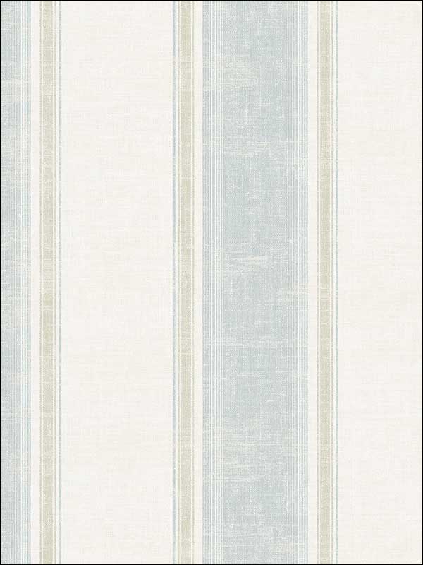 Vintage Wide Stripe Vintage Blue Wallpaper MV82202 by Wallquest Wallpaper for sale at Wallpapers To Go