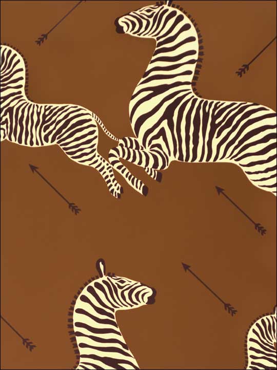 Zebras Safari Brown Wallpaper WP81388M003 by Scalamandre Wallpaper for sale at Wallpapers To Go