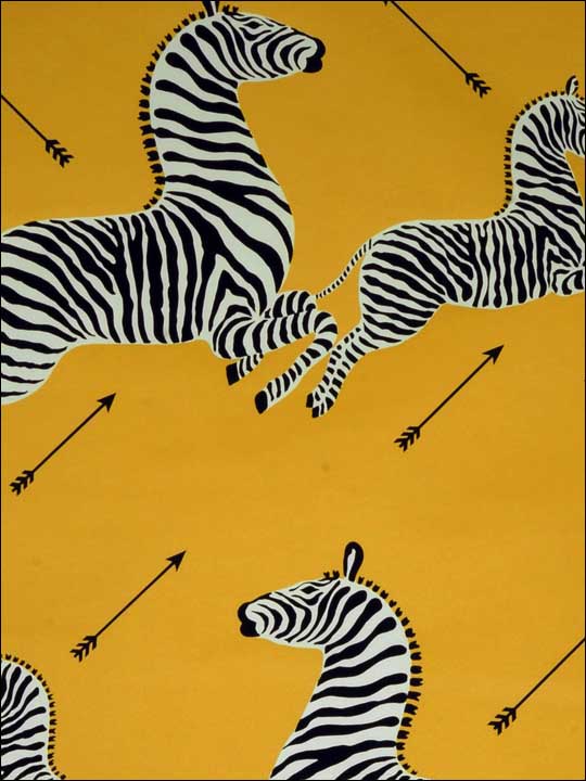 Zebras Yellow Wallpaper WP81388M006 by Scalamandre Wallpaper for sale at Wallpapers To Go