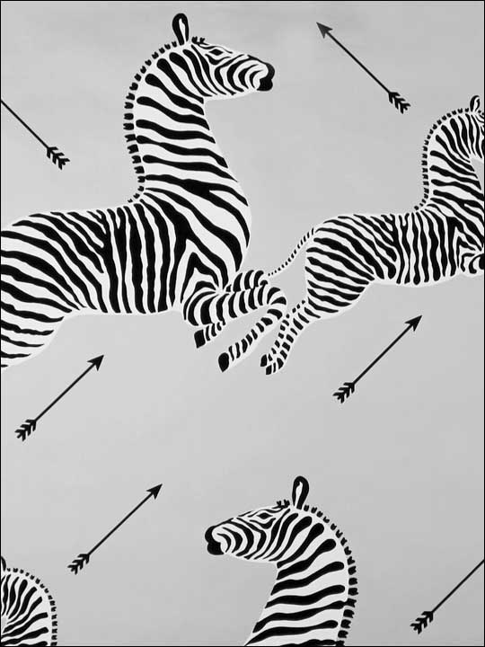 Zebras Silver Wallpaper WP81388M010 by Scalamandre Wallpaper for sale at Wallpapers To Go