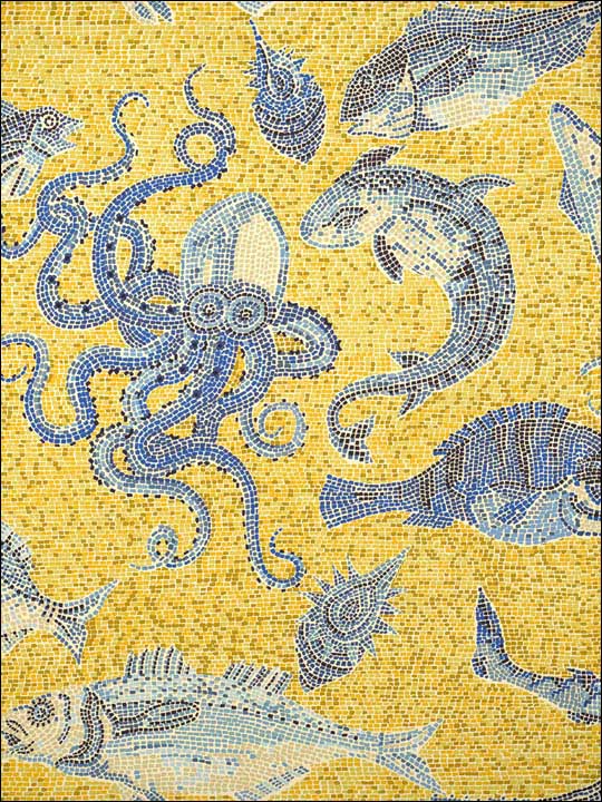 Mikonos Blue and Yellow Wallpaper SC0001WP81545 by Scalamandre Wallpaper for sale at Wallpapers To Go