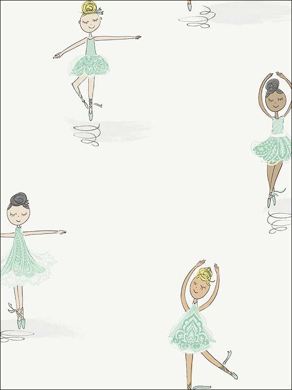 Ballerinas Wallpaper FA40804 by Seabrook Wallpaper for sale at Wallpapers To Go
