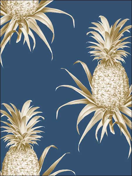 Florida Pineapples Wallpaper TH52012 by Pelican Prints Wallpaper for sale at Wallpapers To Go
