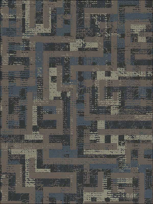 Tebessa Dark Brown Geometric Wallpaper 376013 by Eijffinger Wallpaper for sale at Wallpapers To Go