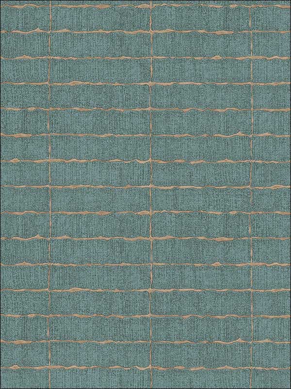 Batna Teal Brick Wallpaper 376071 by Eijffinger Wallpaper for sale at Wallpapers To Go